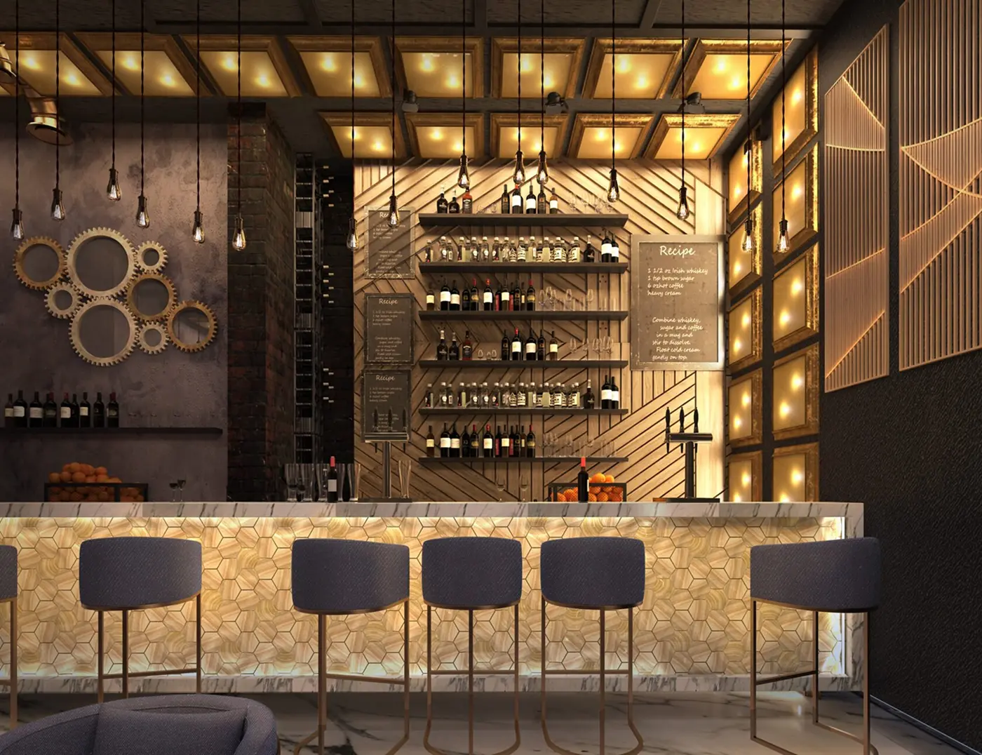 Design interior baruri — stil și atmosferă pentru seri de neuitat